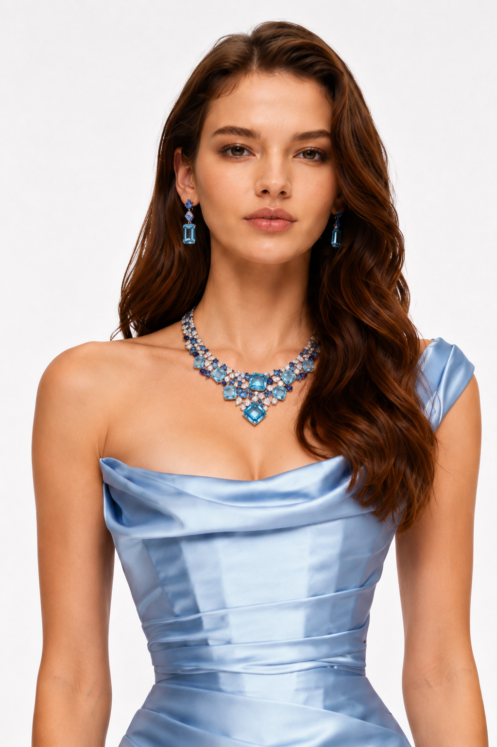 Joliette Blue Geometric Necklace