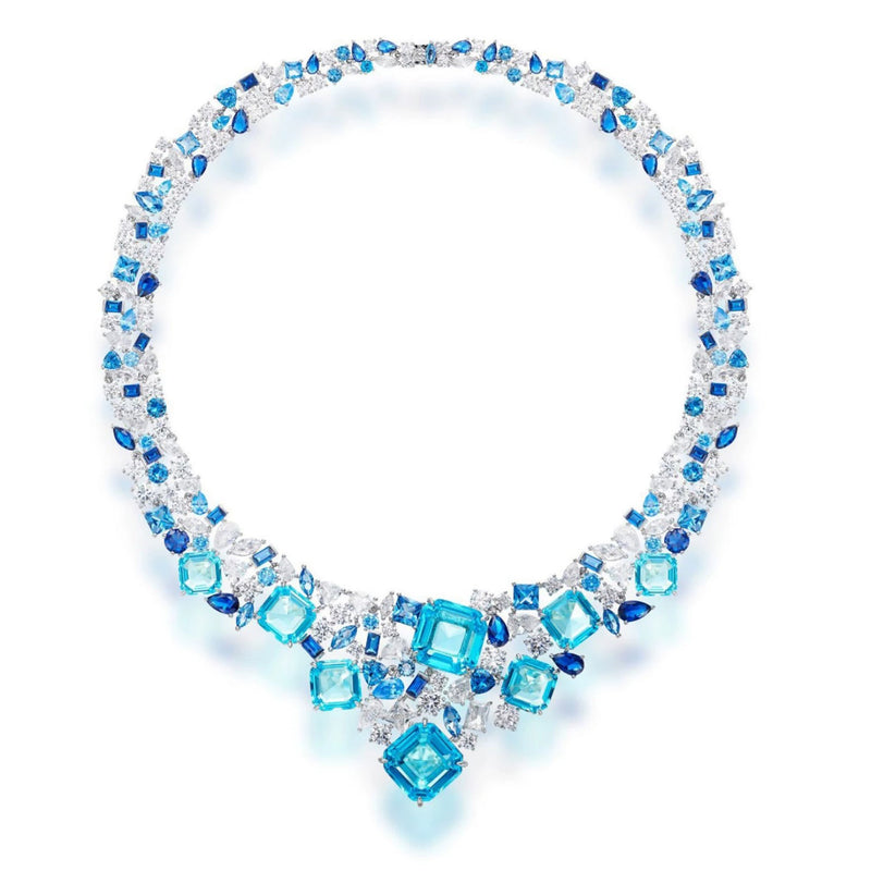 Joliette Blue Geometric Necklace