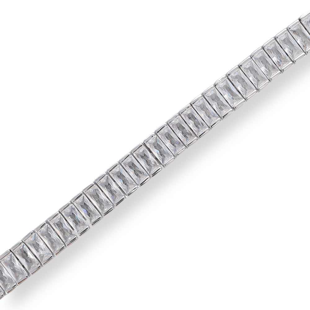 Jolina White Baguette Tennis Bracelet