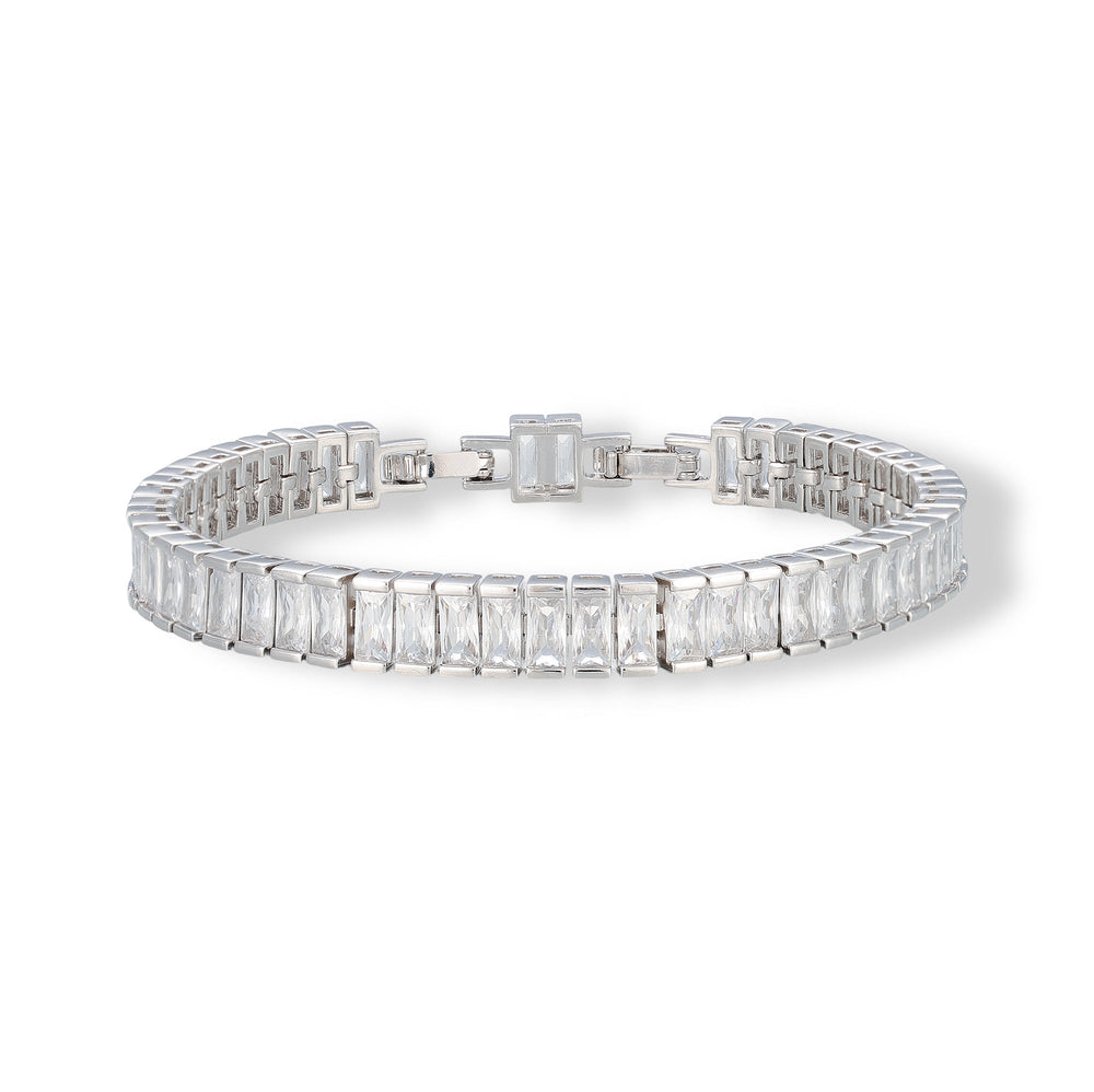 Jolina White Baguette Tennis Bracelet