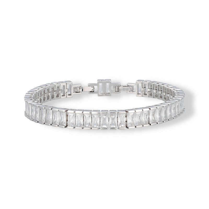 Jolina White Baguette Tennis Bracelet