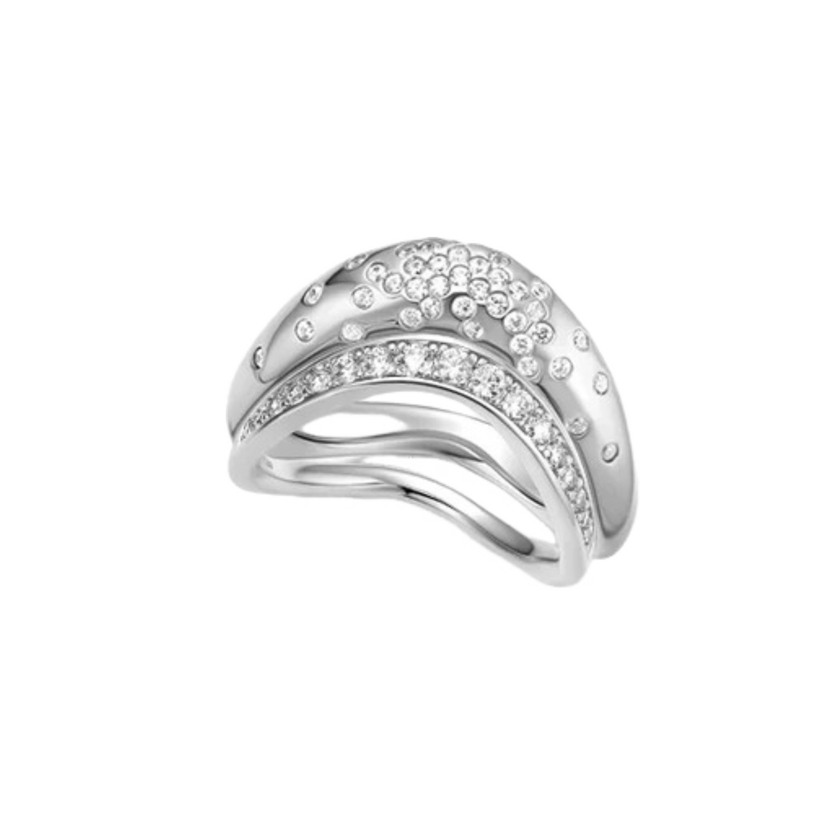 Josette 14K Gold Curve Ring Set