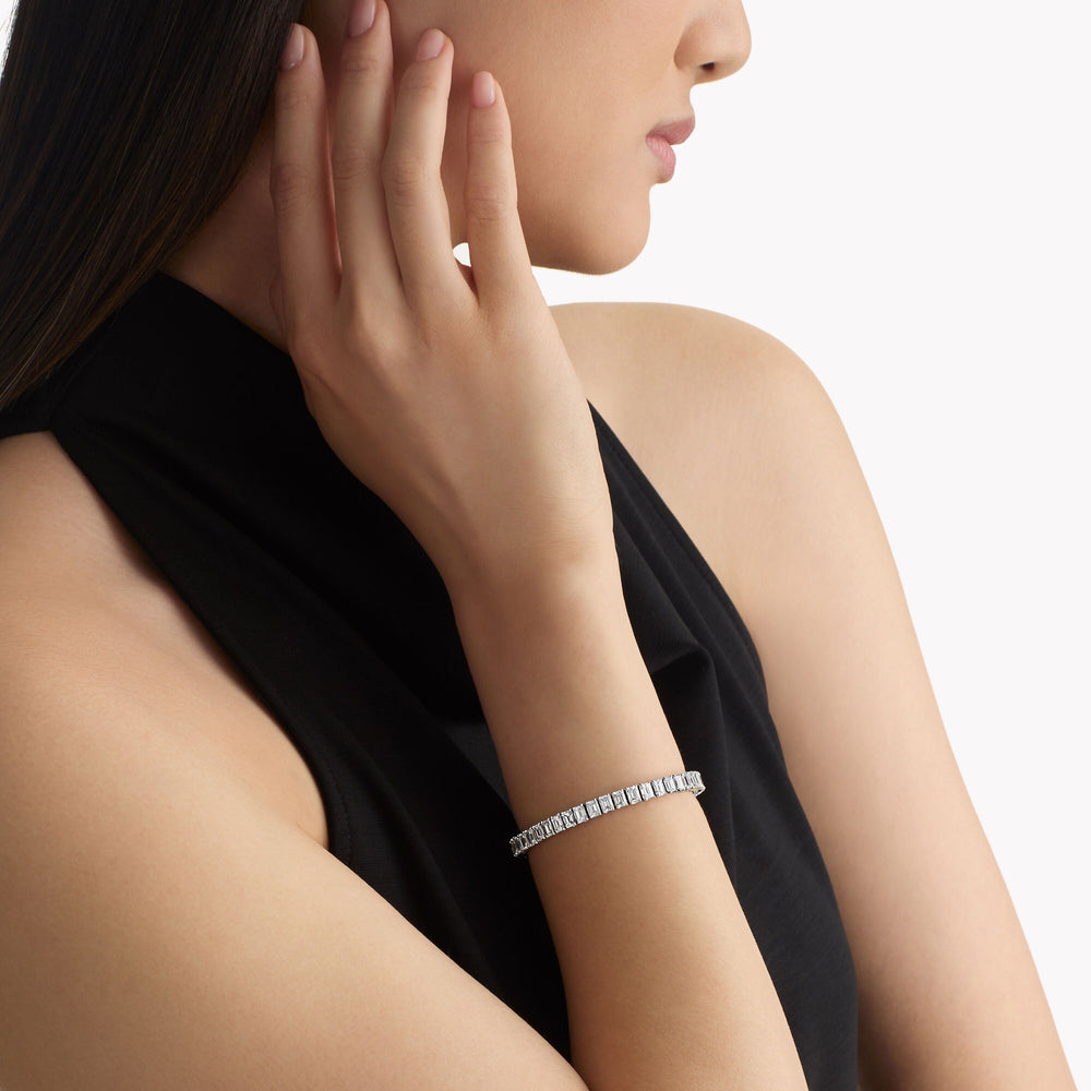 Judeline White Rectangular Bracelet