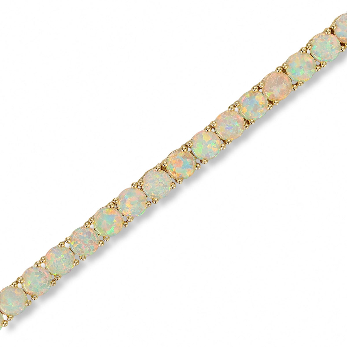 Judith White Opal Round Tennis Bracelet