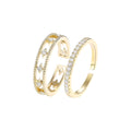 Judithe 14K Gold Star Open Ring Set