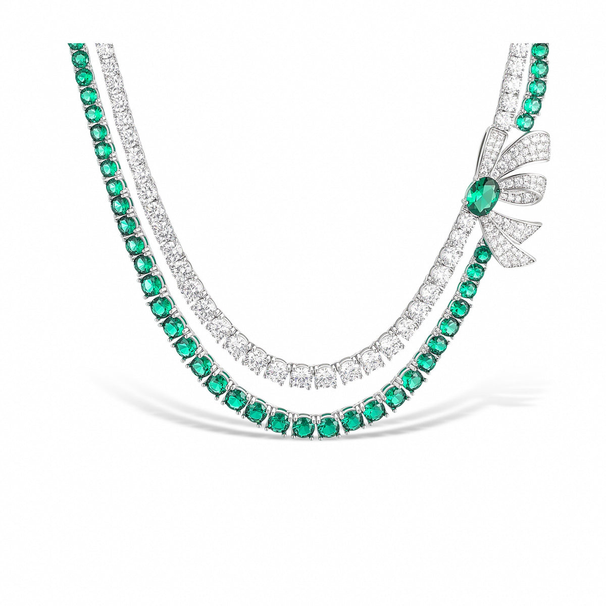 Julia Green Butterfly Layer Necklace