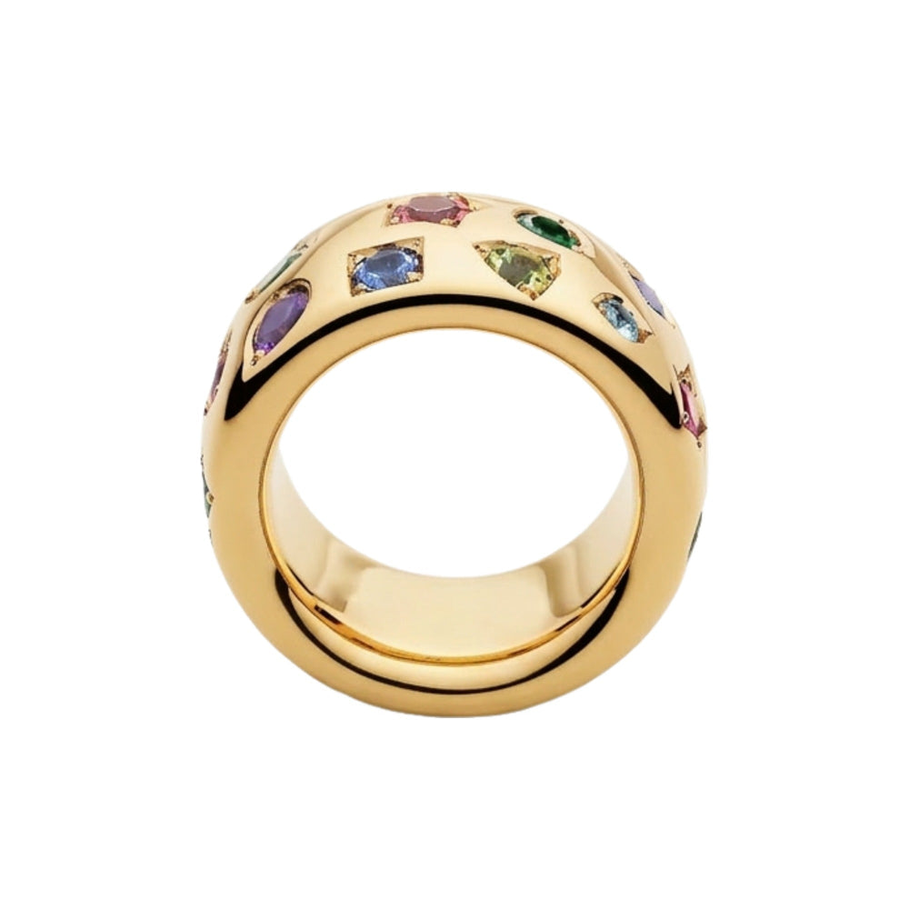 Julie Muticolor Large Round Ring