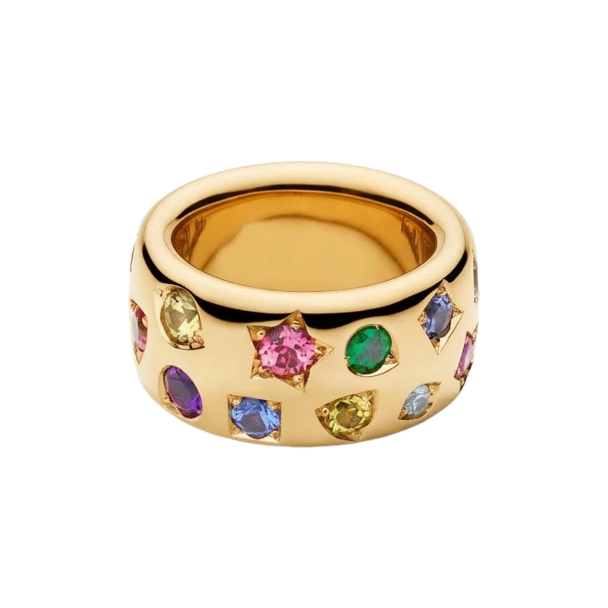 Julie Muticolor Large Round Ring