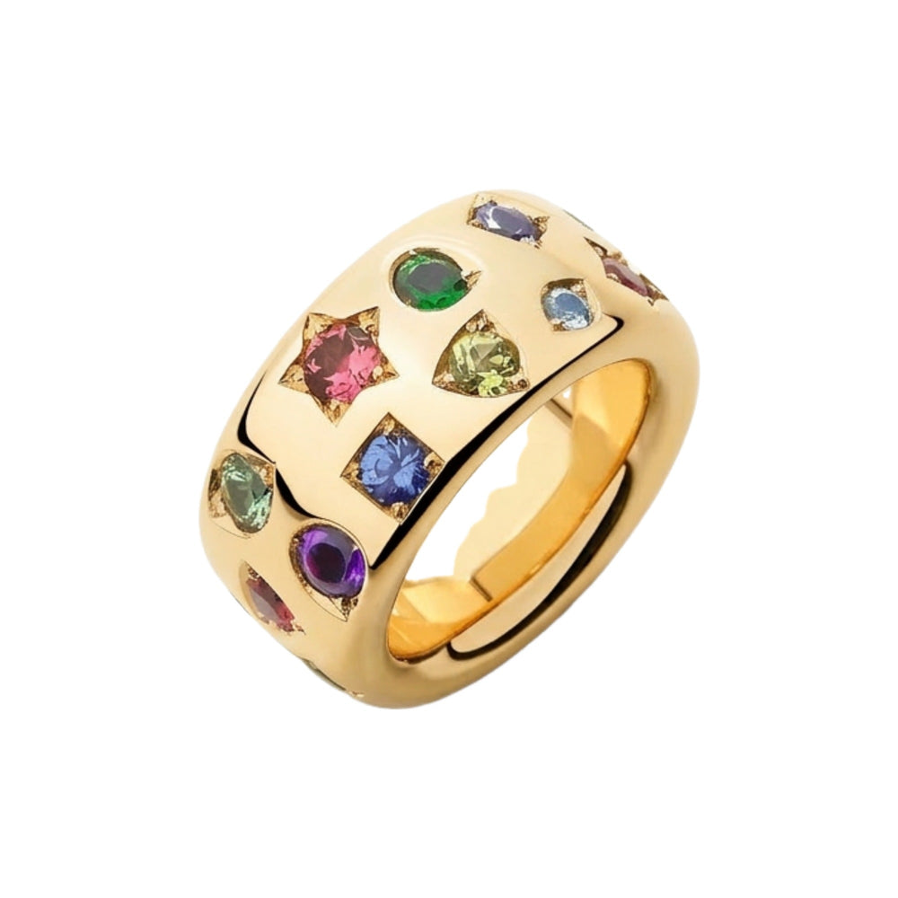 Julie Muticolor Large Round Ring