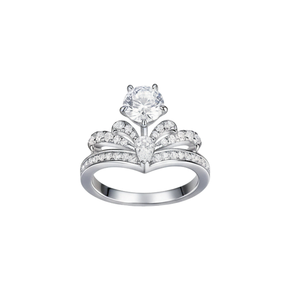 Julitte White Crown Ring