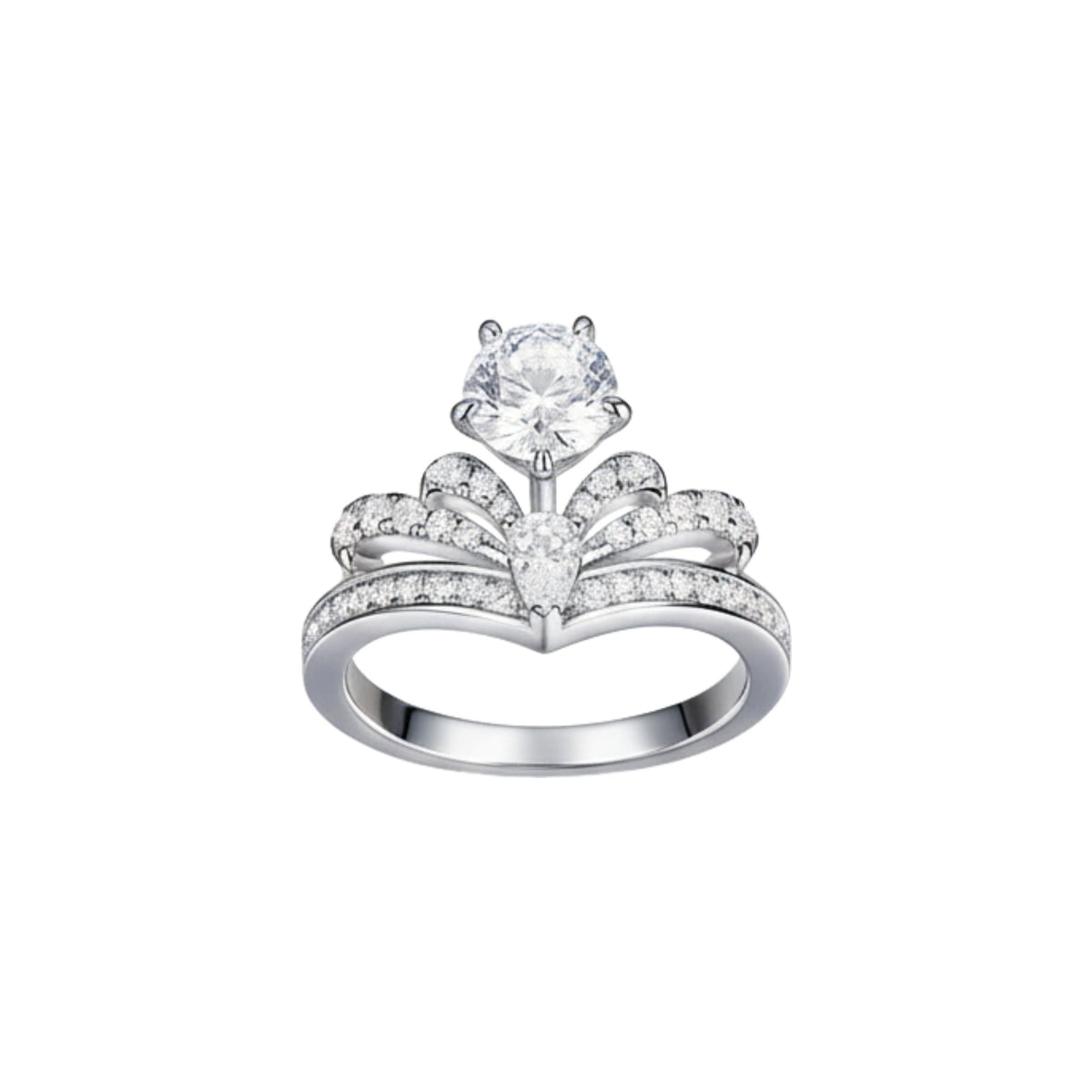 Julitte White Crown Ring