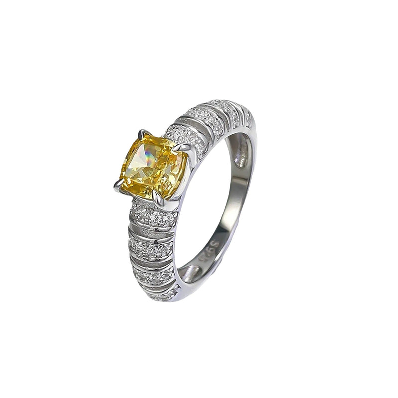 Junie Yellow Square Ring