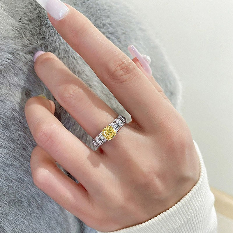 Junie Yellow Square Ring