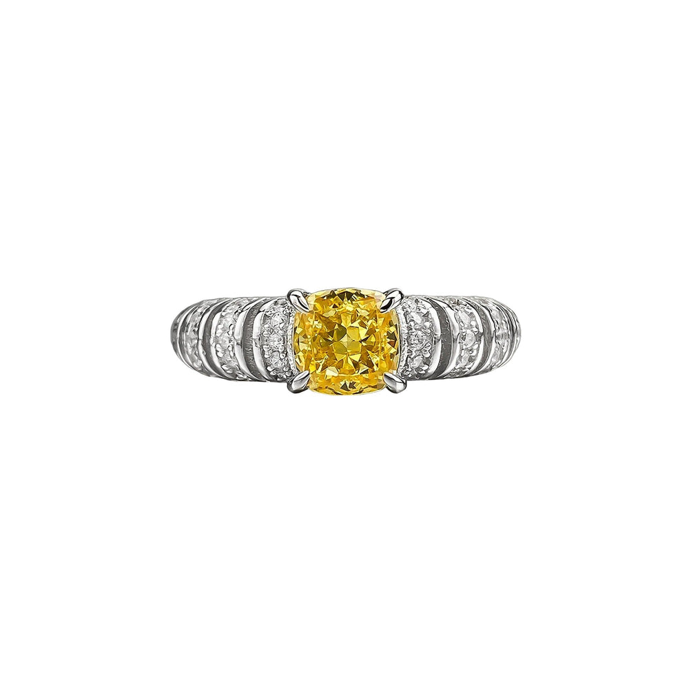 Junie Yellow Square Ring