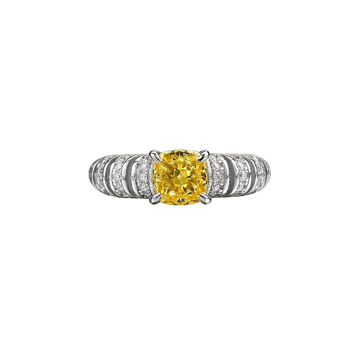 Junie Yellow Square Ring