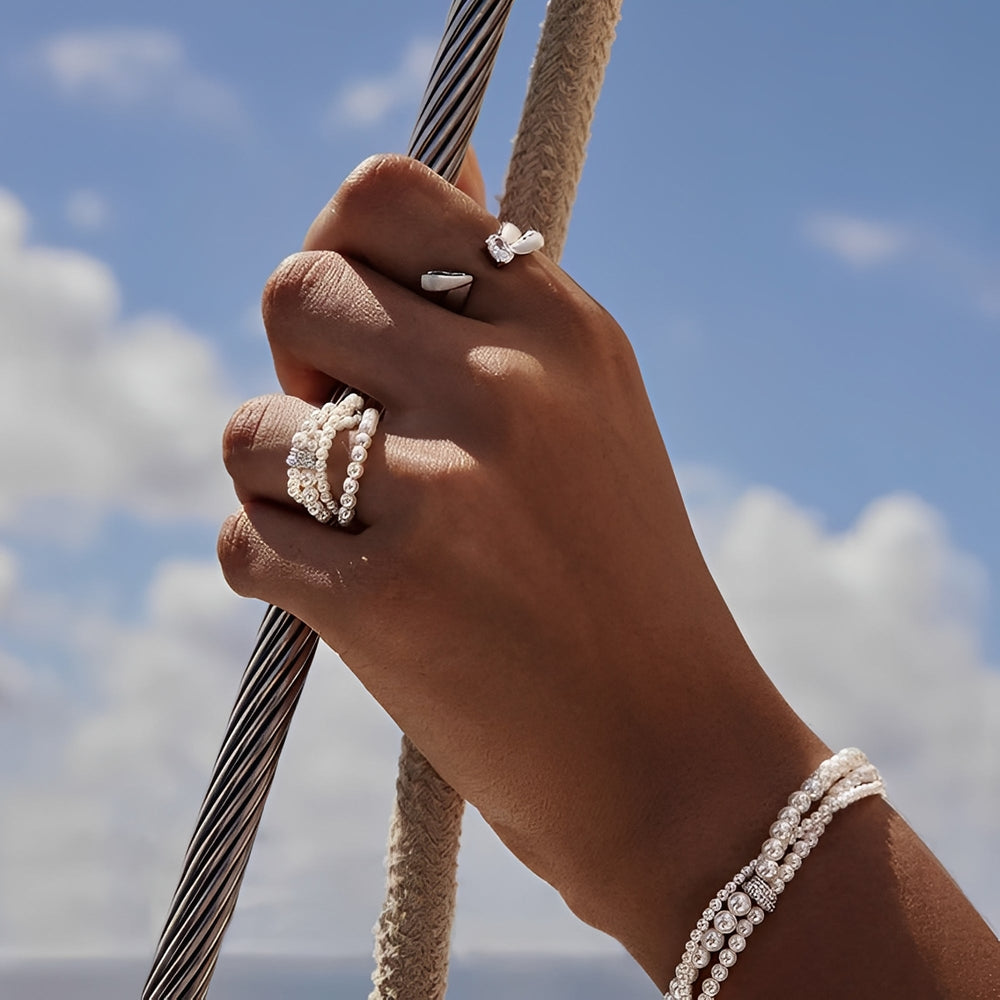 Kalliste White Pearls Ring