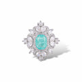 Karin Blue Floral Open Ring