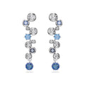 Karina Blue Round Earrings