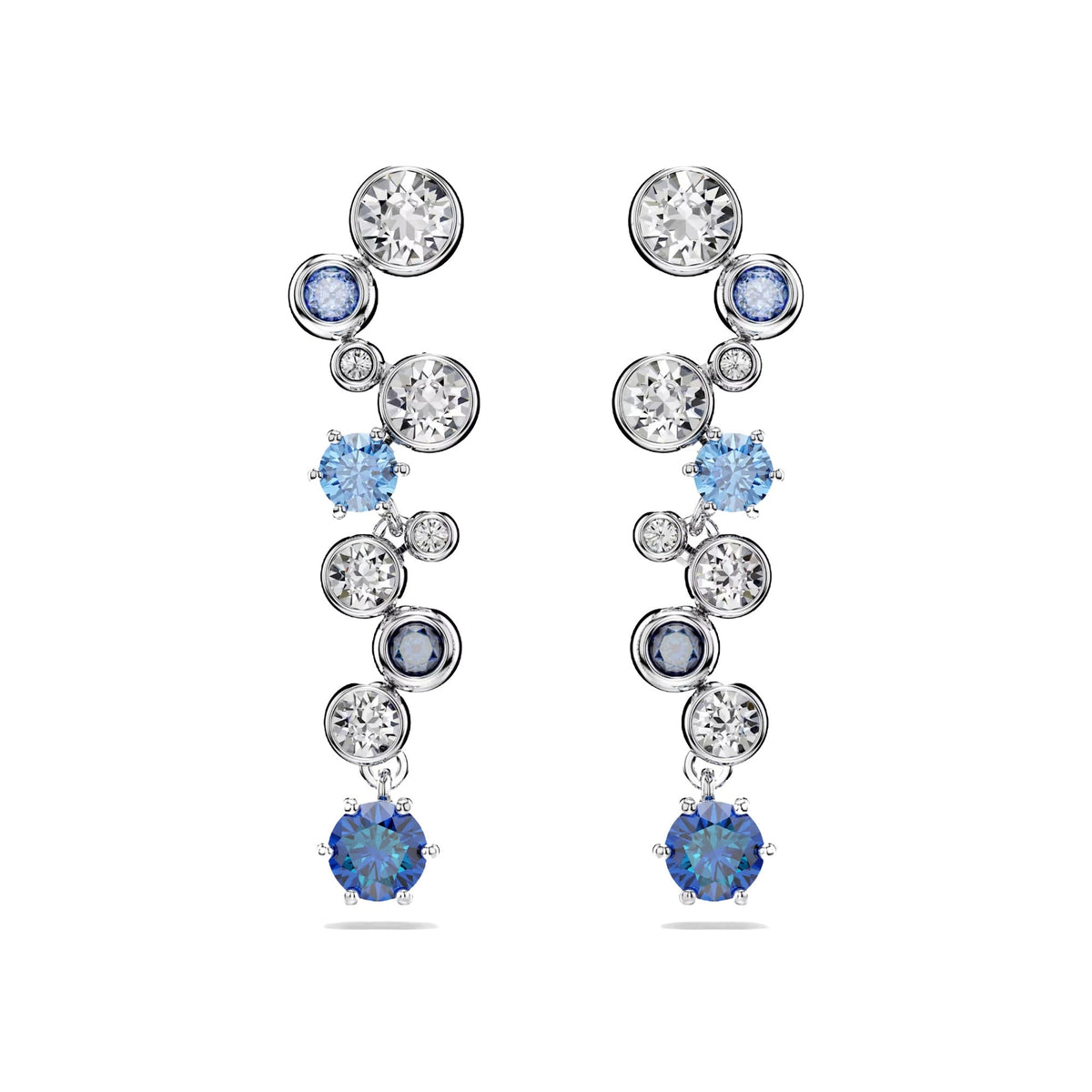 Karina Blue Round Earrings