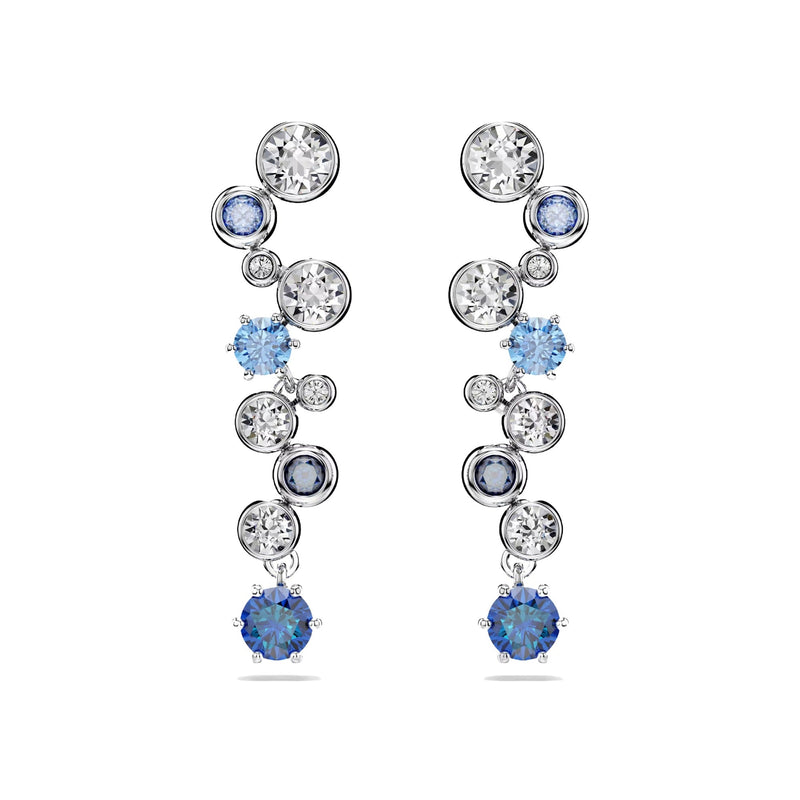 Karina Blue Round Earrings