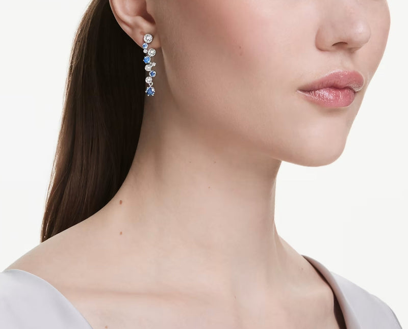 Karina Blue Round Earrings