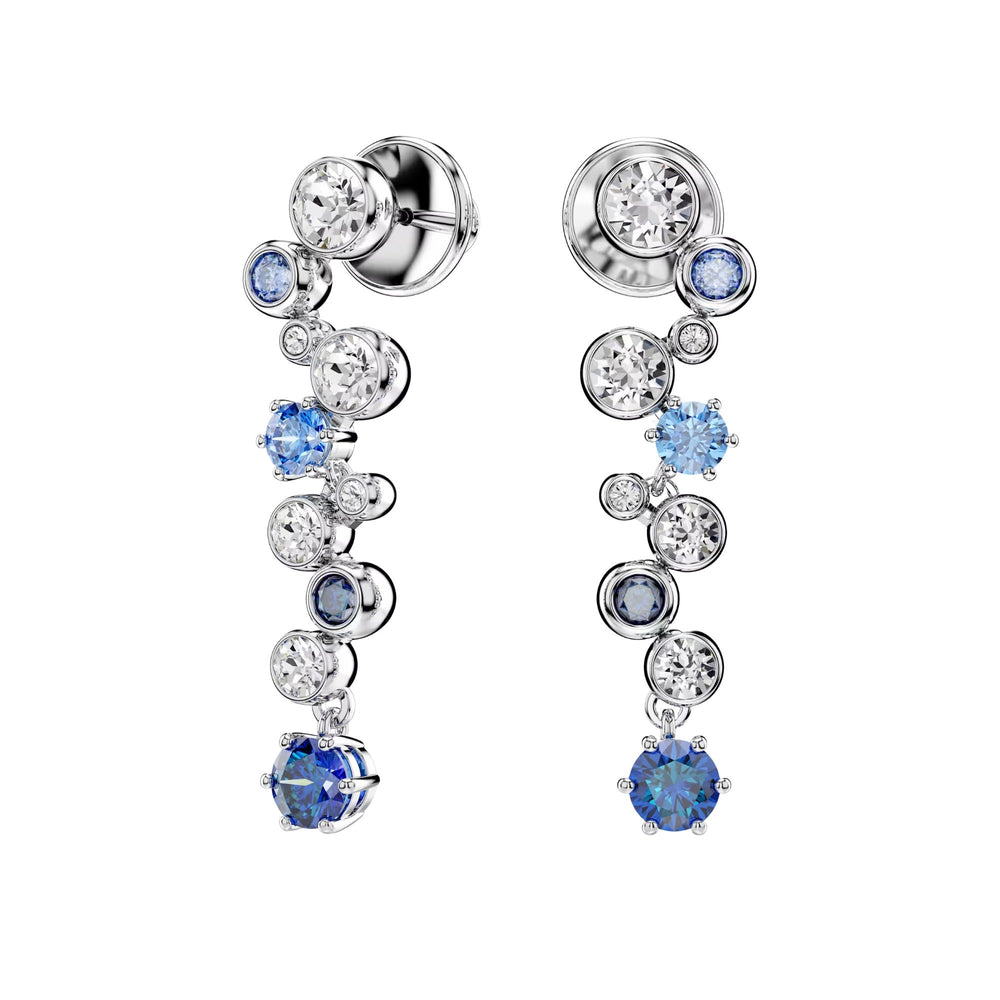 Karina Blue Round Earrings