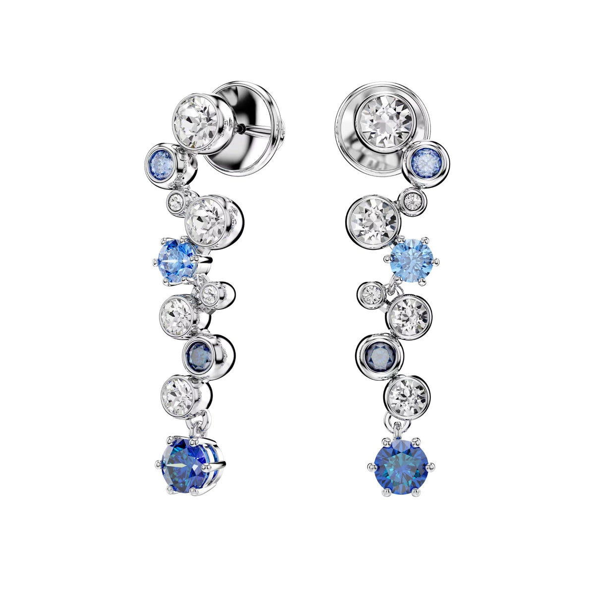 Karina Blue Round Earrings