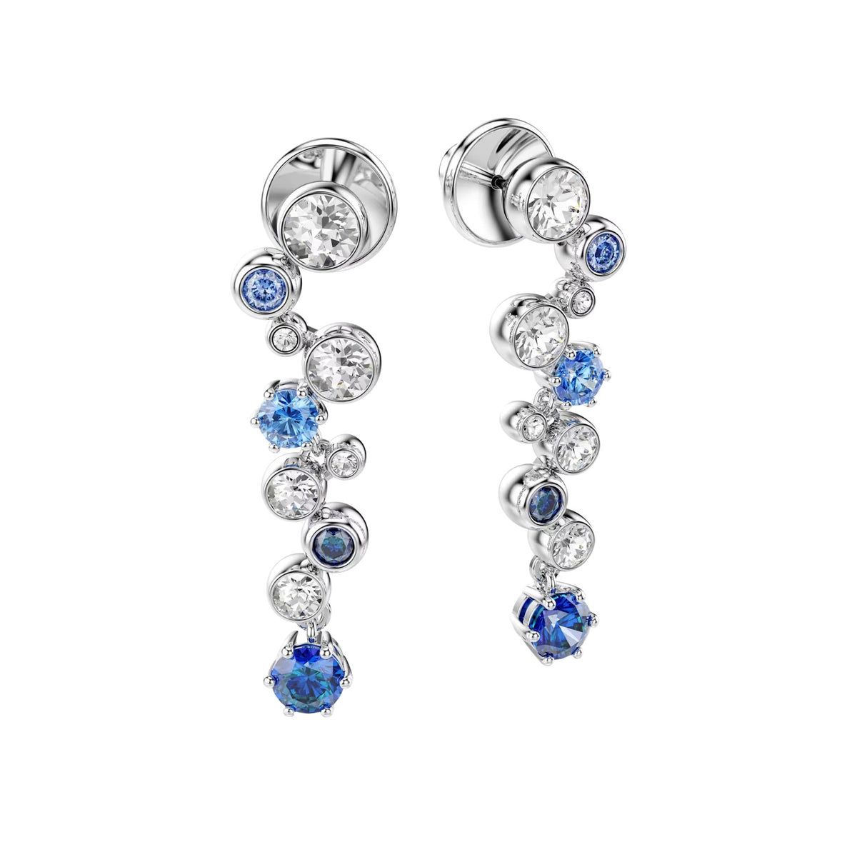 Karina Blue Round Earrings