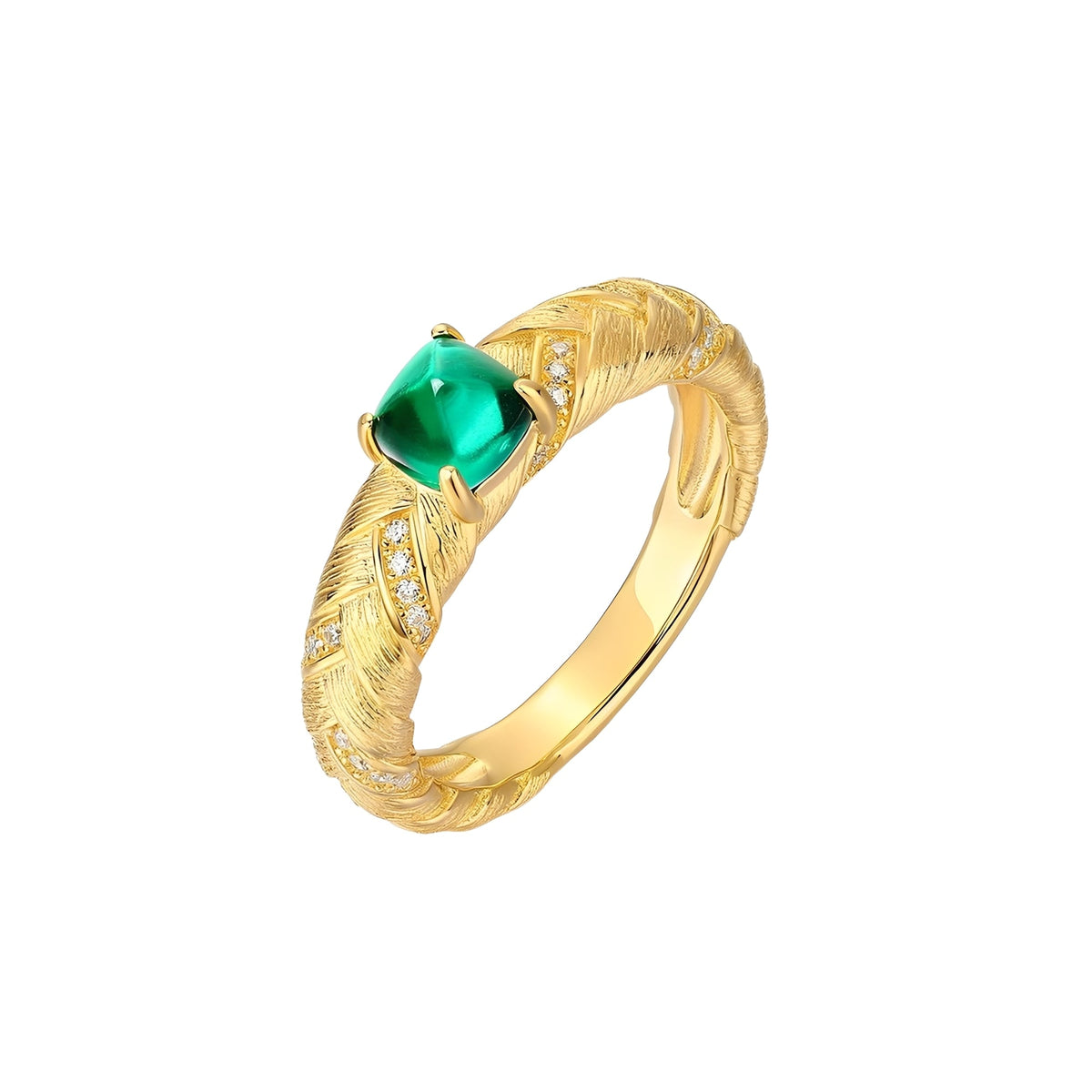 Karla Green Square Ring