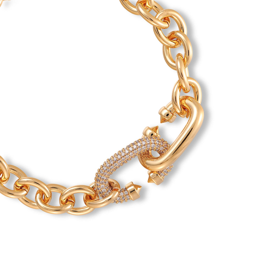 Karolin 14K Gold Oval Link Bracelet