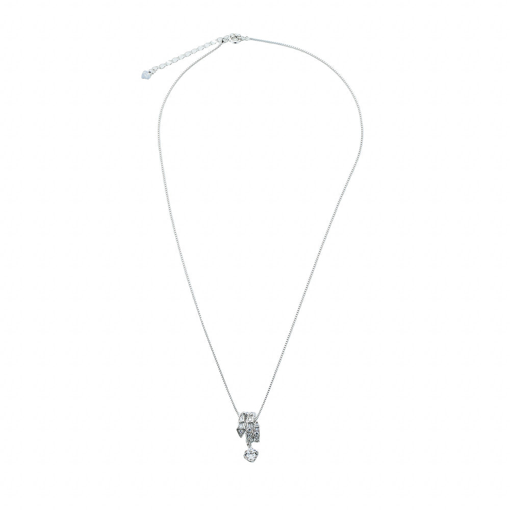 Karoline White Snake Necklace