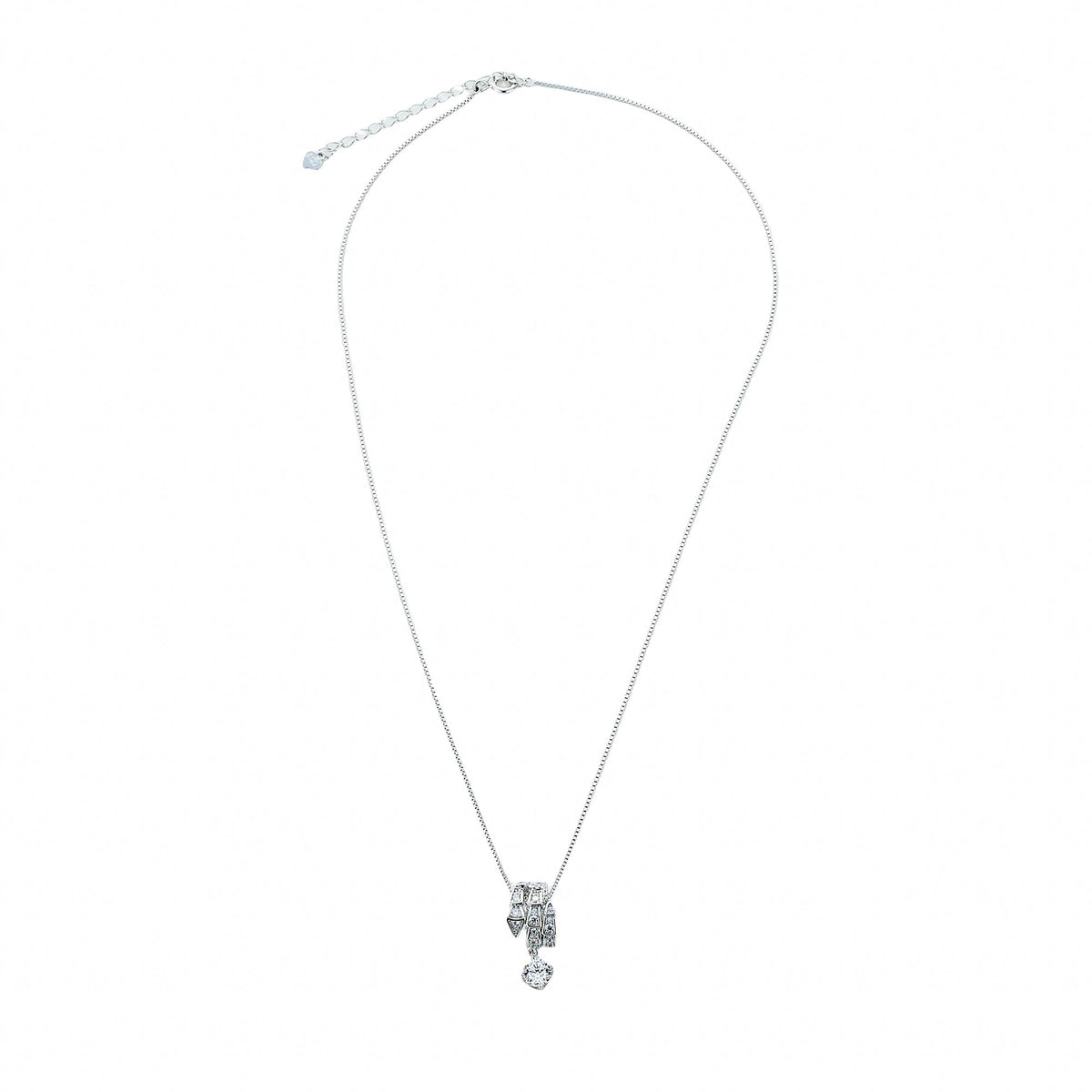 Karoline White Snake Necklace