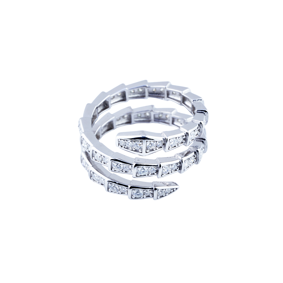 Karoline White Snake Ring