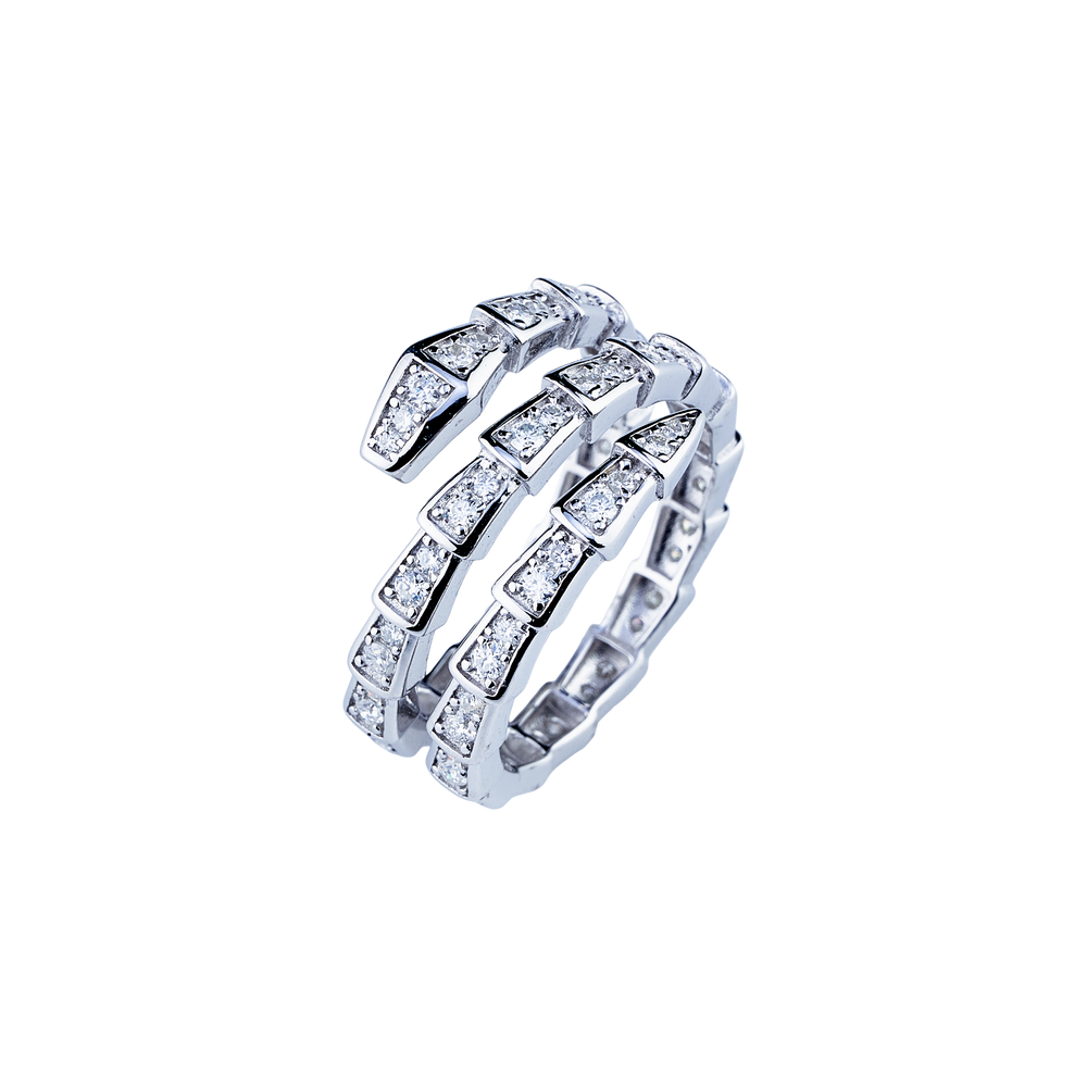Karoline White Snake Ring