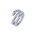 Karoline White Snake Ring