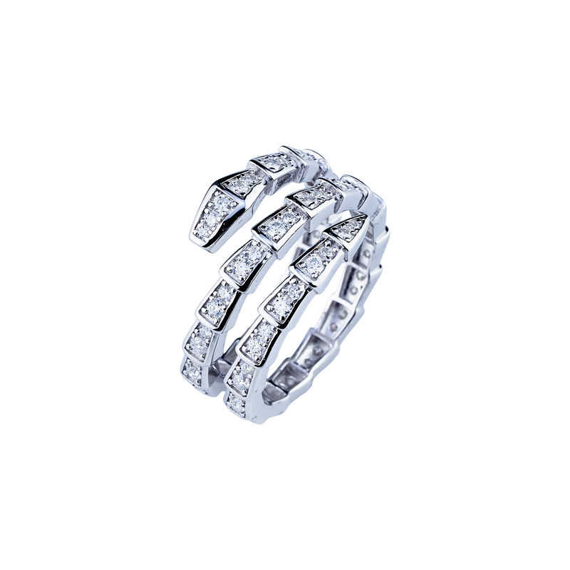 Karoline White Snake Ring