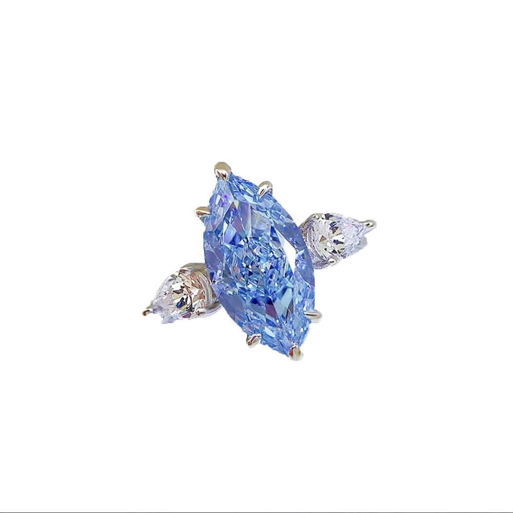 Kassandra Blue Marquise Ring