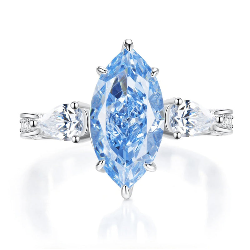 Kassandra Blue Marquise Ring