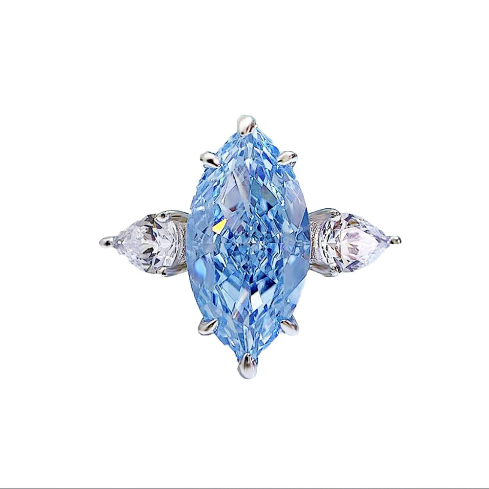 Kassandra Blue Marquise Ring