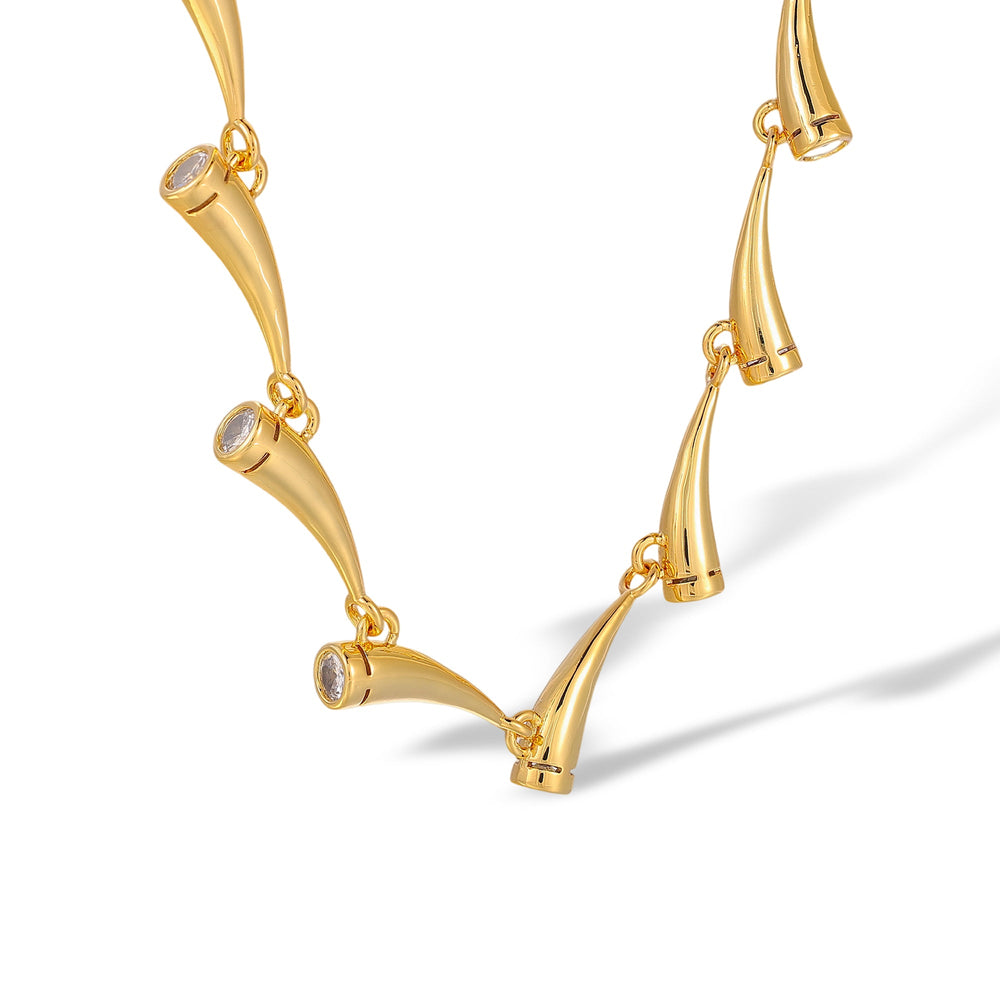 Katharina 14K Gold Conical Necklace