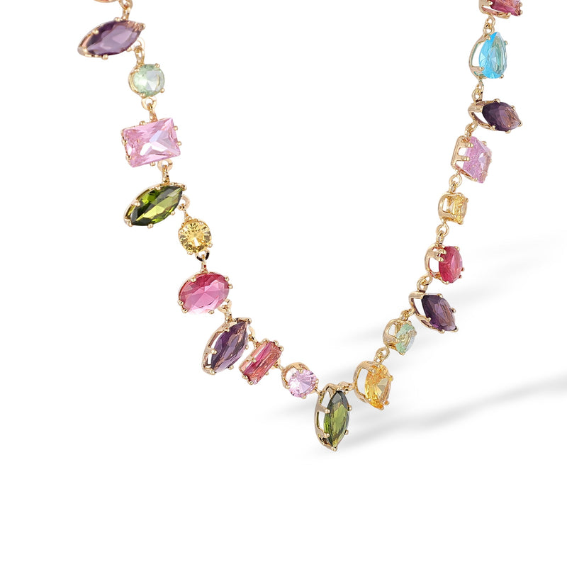 Katherina Multicolor Mixed Shape Necklace