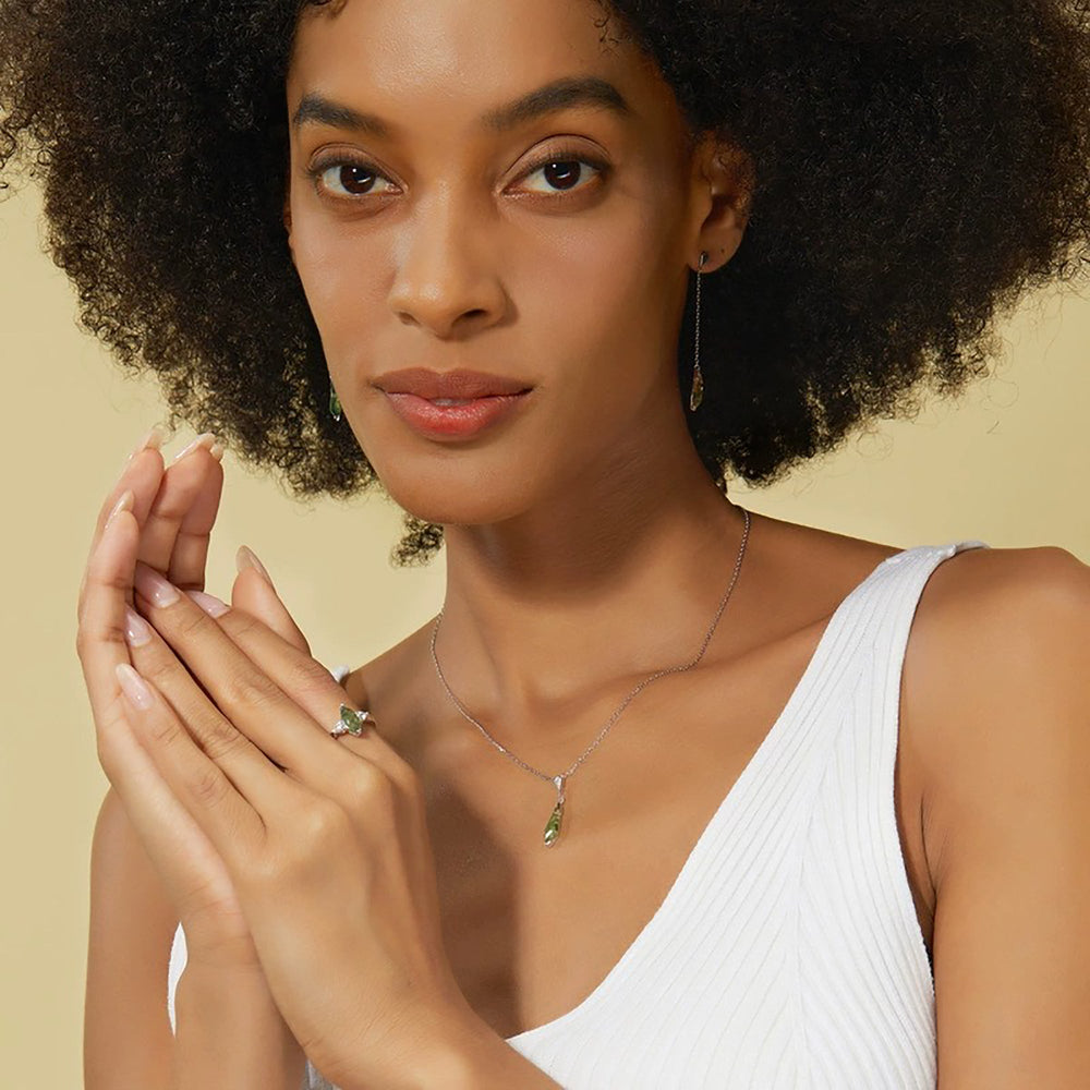 Katia Green Moss Cone Necklace