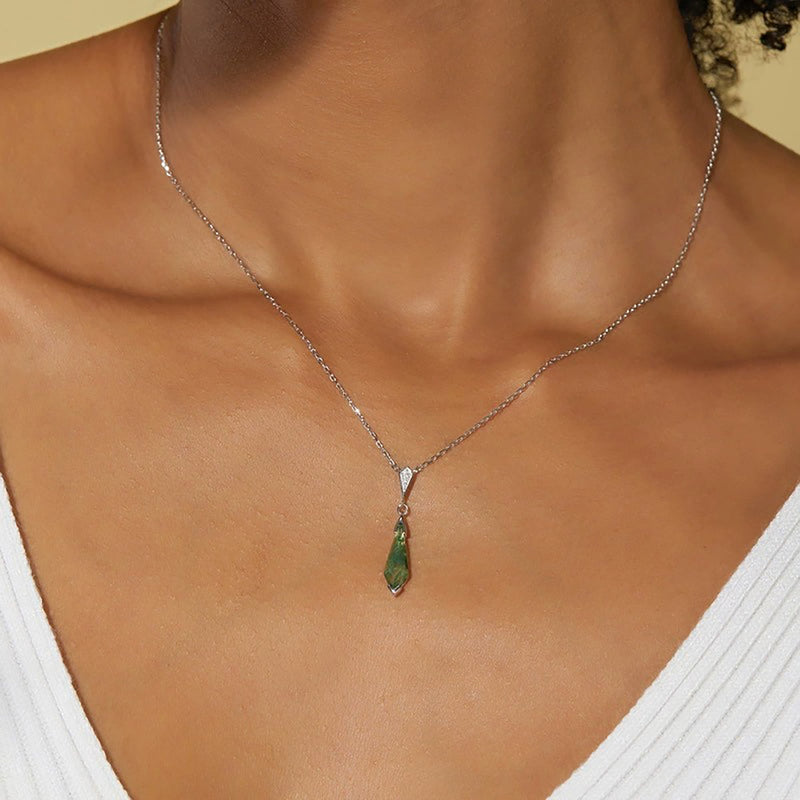 Katia Green Moss Cone Necklace