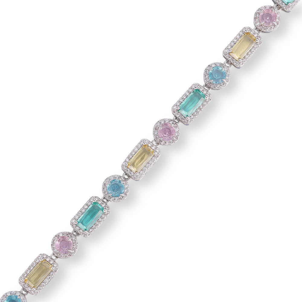Keliane Multicolor Round Baguette Bracelet