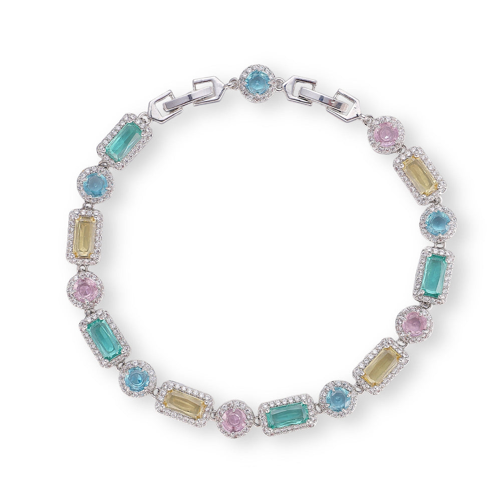 Keliane Multicolor Round Baguette Bracelet