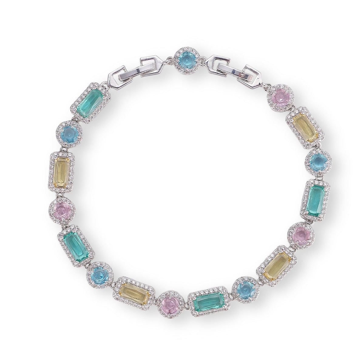 Keliane Multicolor Round Baguette Bracelet