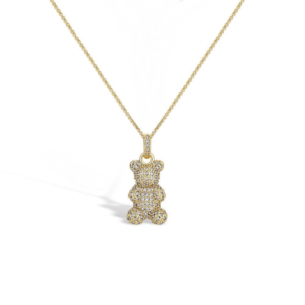 Kélyanne 18K Gold Small Bear Necklace