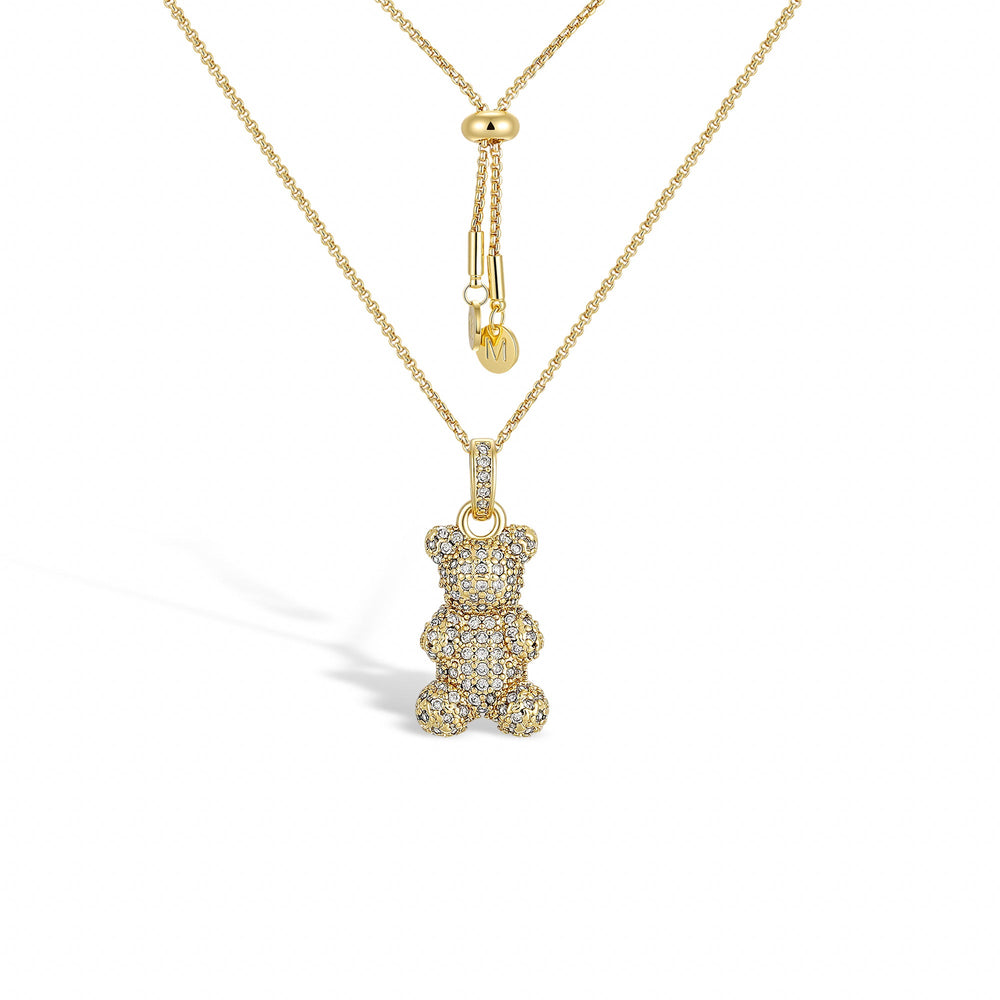 Kélyanne 18K Gold Small Bear Necklace