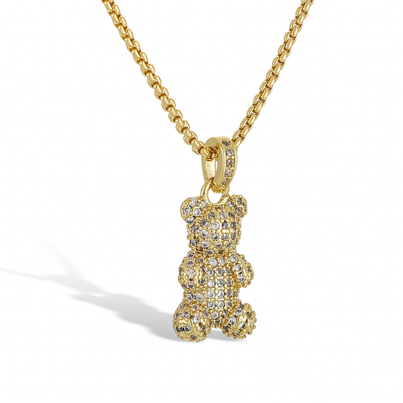 Kélyanne 18K Gold Small Bear Necklace