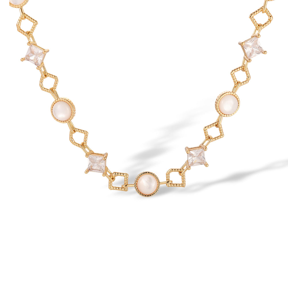 Kiana 14K Gold Pearl Star Necklace